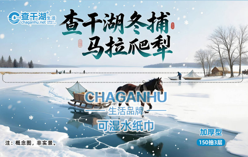 查干湖纸巾/手帕/纸巾盒/4层10片